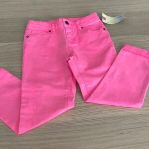 🆕Cherokee Super Skinny Cropped Jeans Neon Pink 10🆕